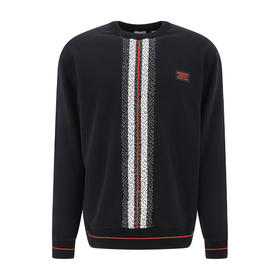 BURBERRY 巴宝莉 男士TB专属标识条纹印花棉质运动针织衫 黑色 8026939 A1189