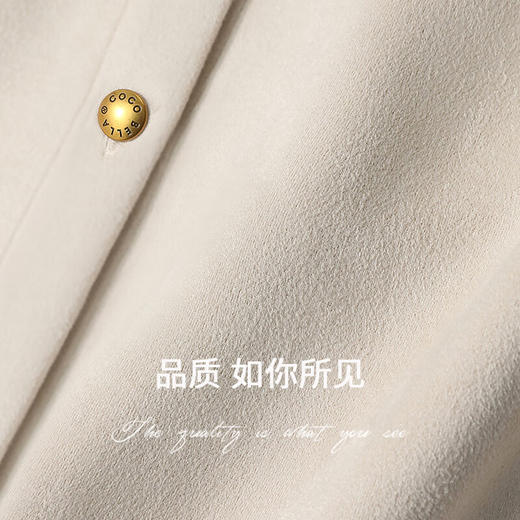 COCOBELLA质感金属扣工装风仿麂皮衬衫秋软糯休闲衬衣SR0012 商品图4