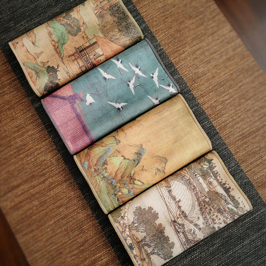 台隆金吸水茶巾彩绘禅意毛巾茶具配件加厚茶布查盘茶几茶桌抹布 商品图1