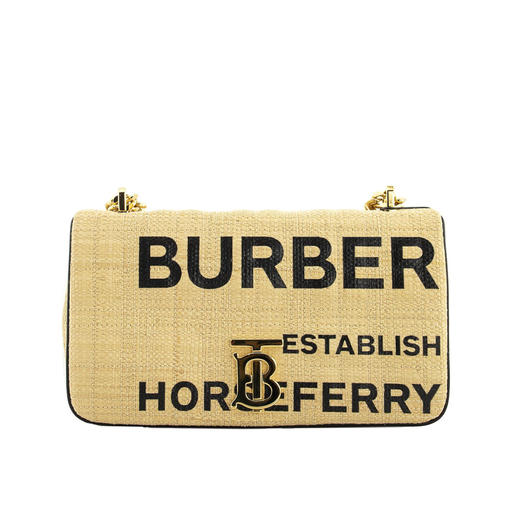 BURBERRY 巴宝莉 女士TB专属标识小号 Horseferry 印花绗缝Lola包 米色 8030229 A1395 商品图0