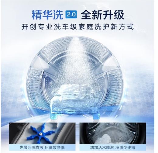 海尔滚筒（252058）10公斤全自动精华洗2.0直驱变频368升级款大容量变频智能投放巴氏除菌晶彩防生锈洗衣机 XQG100-BD1266 商品图1