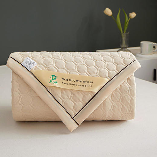 【春节不停运】【买即送4盒颈椎贴膝盖贴】平直堂秋冬双面床垫， 陈年艾绒+新疆长绒棉，睡着就能养身排湿【G】 商品图5
