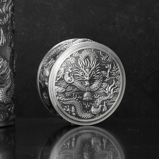 子佩集S999银【六龙泳舞】杯摆件【DLBJB025-100】纯银内胆-小号泡茶杯2401 商品图6