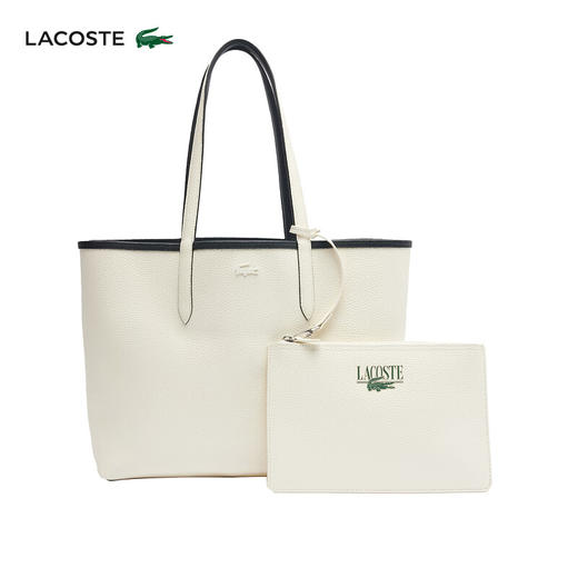 【海南专供价】Lacoste法国鳄鱼女包新款经典大容量双面托特包NF4541AS 商品图2