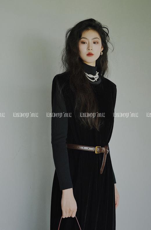 【门店同款】ENJOY冬季复古气质丝绒长裙 154547172 商品图3