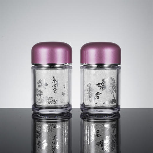 子佩集S999银【秀雅】杯摆件【DLBJB031】纯银内胆-粉色泡茶杯2401 商品图0