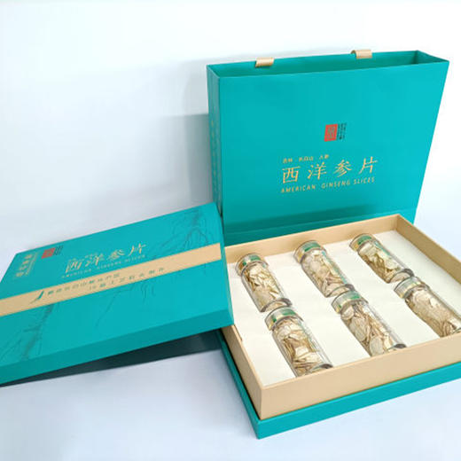 长白山人参 西洋参片 （6瓶装礼盒）150g【LXDWYY5.0】 商品图0