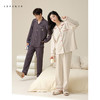 可人儿新款纯棉春秋季长袖情侣睡衣韩版开衫男女士全棉家居服套装 商品缩略图0