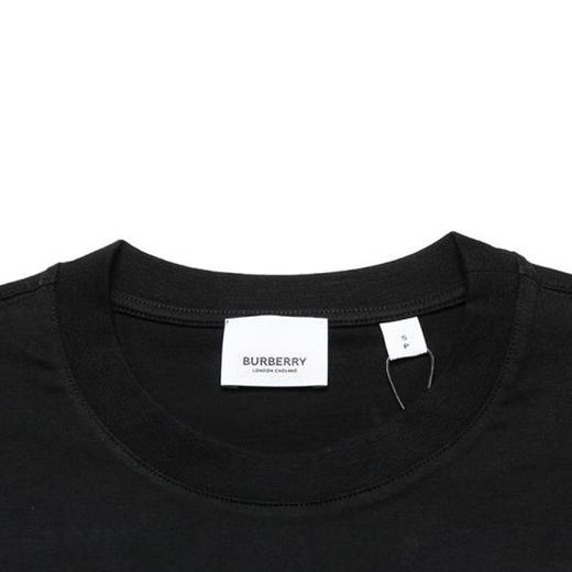 BURBERRY 巴宝莉 女士棉质TB专属标识印花圆领长袖T恤 黑色 8024342 A1189 商品图2