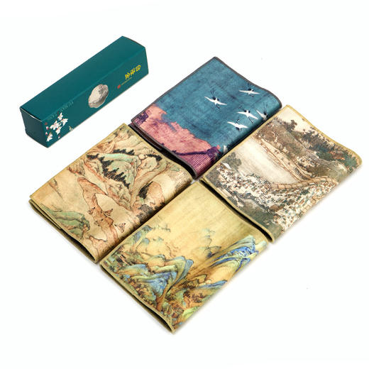 台隆金吸水茶巾彩绘禅意毛巾茶具配件加厚茶布查盘茶几茶桌抹布 商品图4