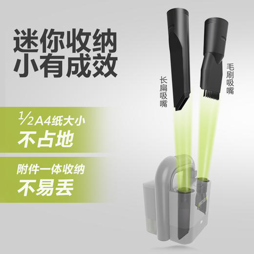 威克士无线车载吸尘器WU035车用家用WU030充电强力大功率电动工具 商品图3