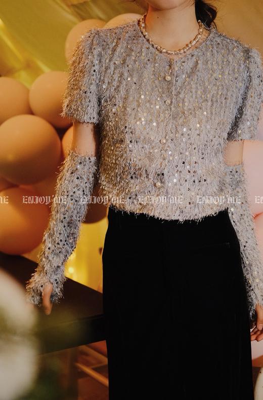 【门店同款】ENJOY冬季氛围感毛毛亮片上衣 155417732 商品图3