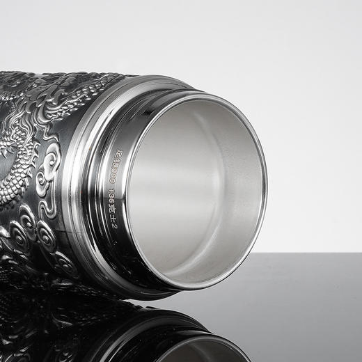 子佩集S999银九龙杯摆件【BXYL0050160】纯银内胆-仿古泡茶杯2401 商品图5