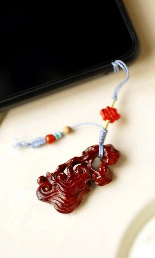 灵芝°小叶紫檀钥匙扣挂件 商品图4