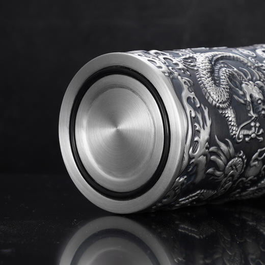 子佩集S999银【六龙泳舞】杯摆件【DLBJB025-100】纯银内胆-小号泡茶杯2401 商品图8