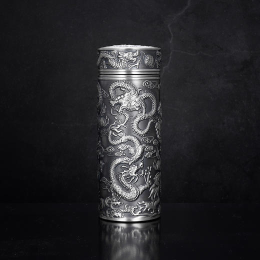 子佩集S999银【六龙泳舞】杯摆件【DLBJB025-100】纯银内胆-小号泡茶杯2401 商品图3