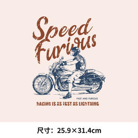 美式复古摩托潮牌字母新款印花图案热转印耐水洗胶印白墨烫画