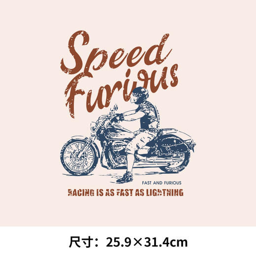 美式复古摩托潮牌字母新款印花图案热转印耐水洗胶印白墨烫画 商品图0