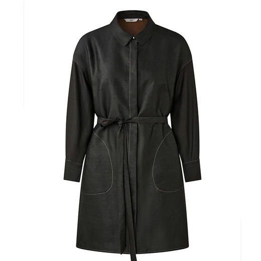 TANGY Collection天意精品2024春季新品小翻领气质修身莨绸香云纱外套 L231022 商品图4