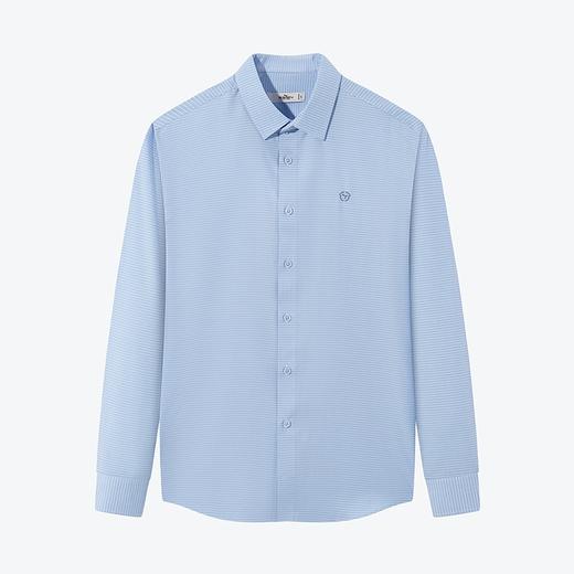 【含竹纤维】柒牌男装格纹长袖衬衫2024春季新款撞色休闲翻领衬衣	126A71080 商品图4
