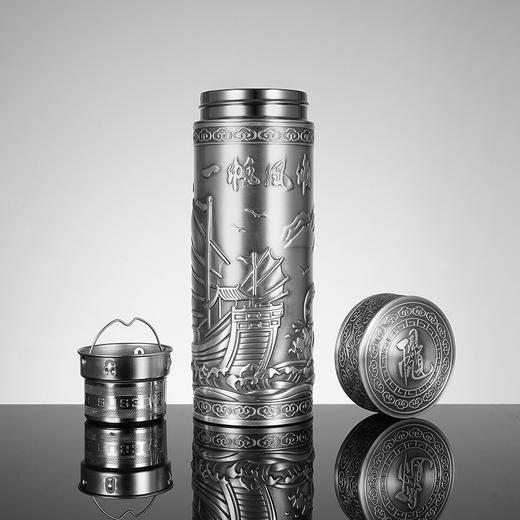 子佩集S999银【一帆风顺】杯摆件【DLBJB028-150】纯银内胆泡茶杯2401 商品图1