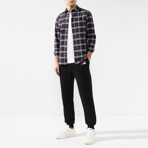 BURBERRY 巴宝莉 男士迷你弹力棉质长袖衬衫 深蓝色 8004835 A1960 商品图3
