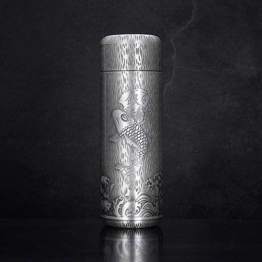 子佩集S999银【鱼游濠水】杯摆件【DLBJB030】纯银内胆泡茶杯2401 商品图0