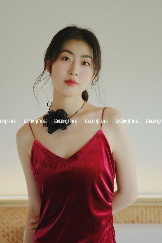 【门店同款】ENJOY秋季侧开叉性感丝绒裙 154414901 商品图6