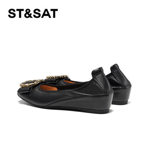 星期六优雅钻扣舒适坡跟鞋SSC111130L 商品图12