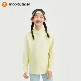 【专属】(奶皮衣)moodytiger24年春新儿童花纱连帽卫衣休闲宽松长袖运动卫衣41210302