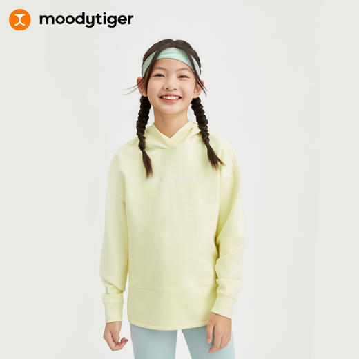 【专属】(奶皮衣)moodytiger24年春新儿童花纱连帽卫衣休闲宽松长袖运动卫衣41210302 商品图0