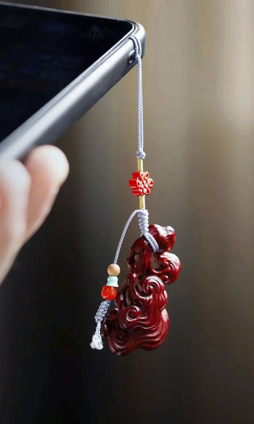 灵芝°小叶紫檀钥匙扣挂件 商品图6