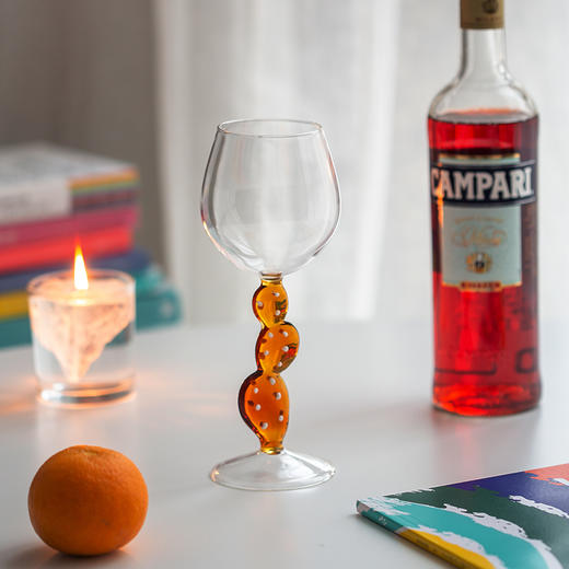 Ichendorf 仙⼈掌酒杯  350ml 意大利创意手工玻璃葡萄酒高脚杯 商品图4