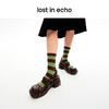 [捡漏价]lost in echo2024春季新款设计师品牌圆头厚底水流纹理粗跟玛丽珍 商品缩略图3
