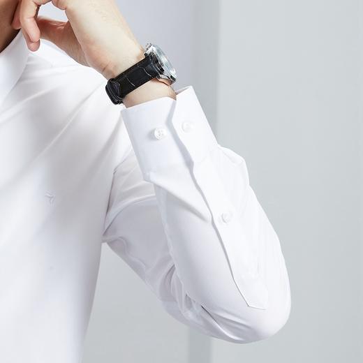 【含竹纤维】柒牌男士长袖衬衫2024春季新款商务职场正装翻领衬衣	126A70770 商品图2