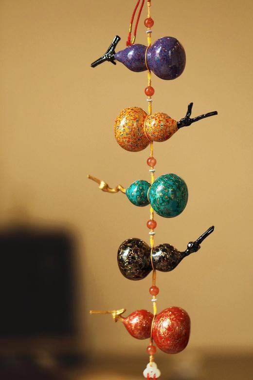 五福临门°大漆+螺钿挂件 商品图2