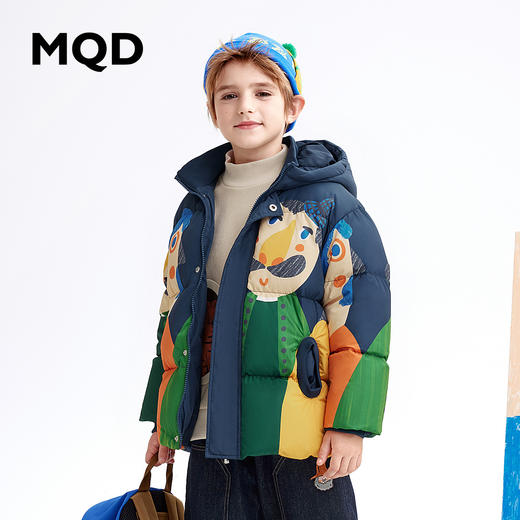 【MQD】童装男童羽绒服时尚艺术卡通印花防风保暖儿童面包服 商品图0
