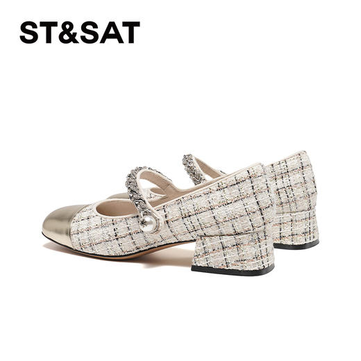 星期六优雅小香风方头粗跟玛丽珍SSC1111040 商品图8