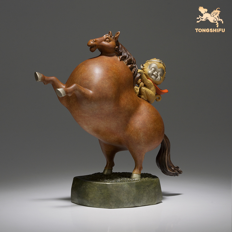 铜师傅 铜摆件《马上封侯》铜工艺品家居饰品 客厅桌面装饰礼品