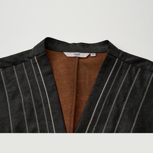 TANGY Collection天意精品2024春新品中国风气优雅大气莨绸香云纱上衣衬衫 L241000 商品图3