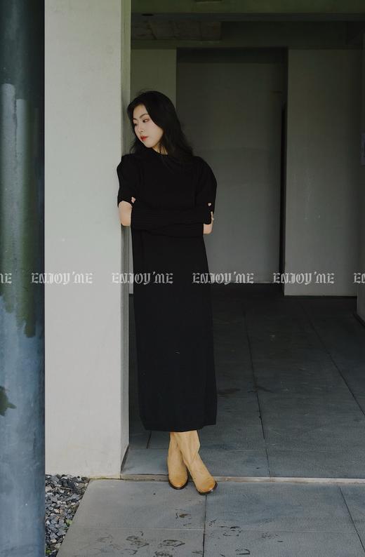 【门店同款】ENJOY冬季法式长款针织连衣裙 154592731 商品图1