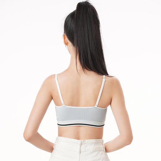 都市丽人抹胸女无缝面料背心无尺码半固定杯垫短抹胸无钢圈无排扣LV41A7 商品图3