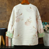 春秋新款，宽松大码温婉国风新中式圆领前短后长刺绣提花短外套ZSM-240123 商品缩略图1