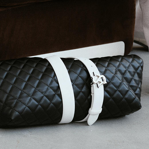 Self Who头层牛皮定制皮带女式高级感针扣百搭配裙子黑色白色腰带 商品图2