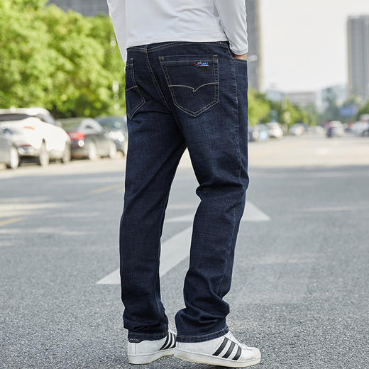 【夏季薄款】特大码【新款DMR】大依优型大码男装直筒牛仔裤弹力加肥加大号宽松长裤舒适胖子裤子夏季 商品图3
