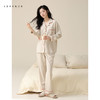 可人儿新款纯棉春秋季长袖情侣睡衣韩版开衫男女士全棉家居服套装 商品缩略图3