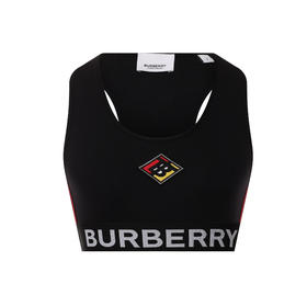 BURBERRY 巴宝莉 女士徽标印花运动背心 黑色 8024659 A1189