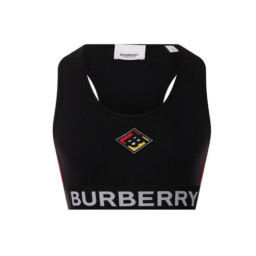 BURBERRY 巴宝莉 女士徽标印花运动背心 黑色 8024659 A1189 商品图0