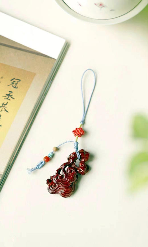 灵芝°小叶紫檀钥匙扣挂件 商品图1