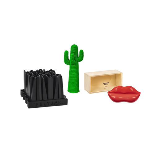 意大利Gufram mini摆件 仙人掌红唇沙发草坪镜子 尤文图斯足球队联名艺术桌面装饰品摆件 商品图0